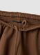 Brown cotton-blend shorts with elasticated waistband_1