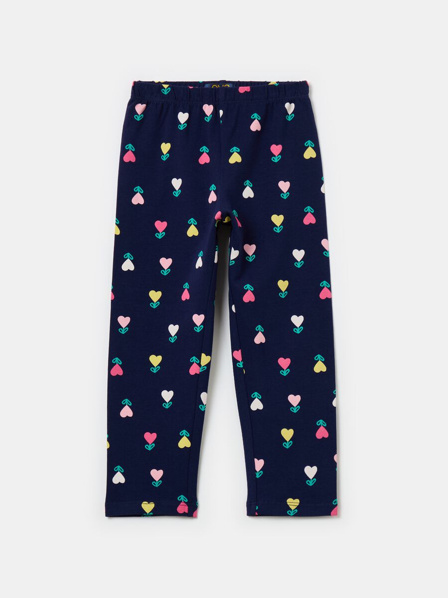 Three-quarter leggings with print_0
