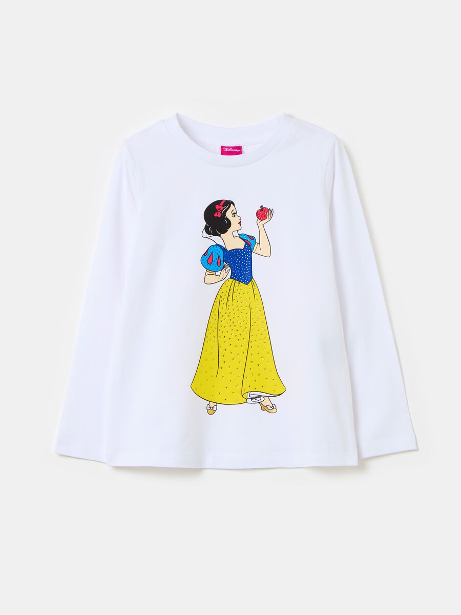 T-shirt with long sleeves and Snow White print_0