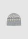 Grey Hat with Jacquard Pattern_0