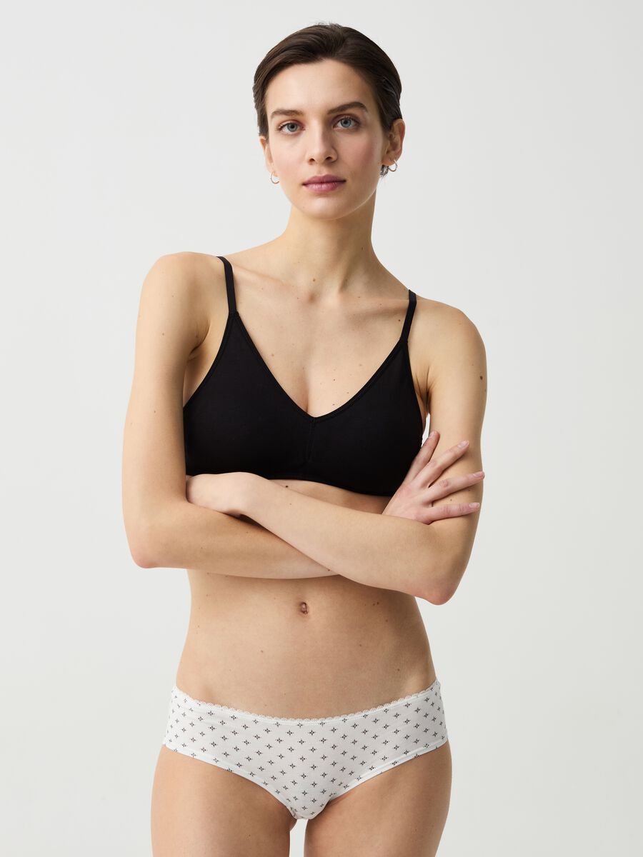 Three-pack organic stretch cotton French knickers_0