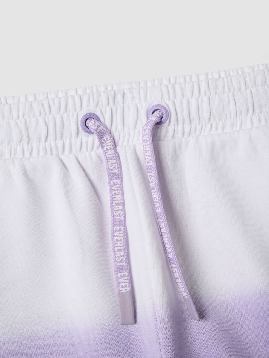 Purple cotton-blend shorts with elasticated waist for girls, regular fit_3