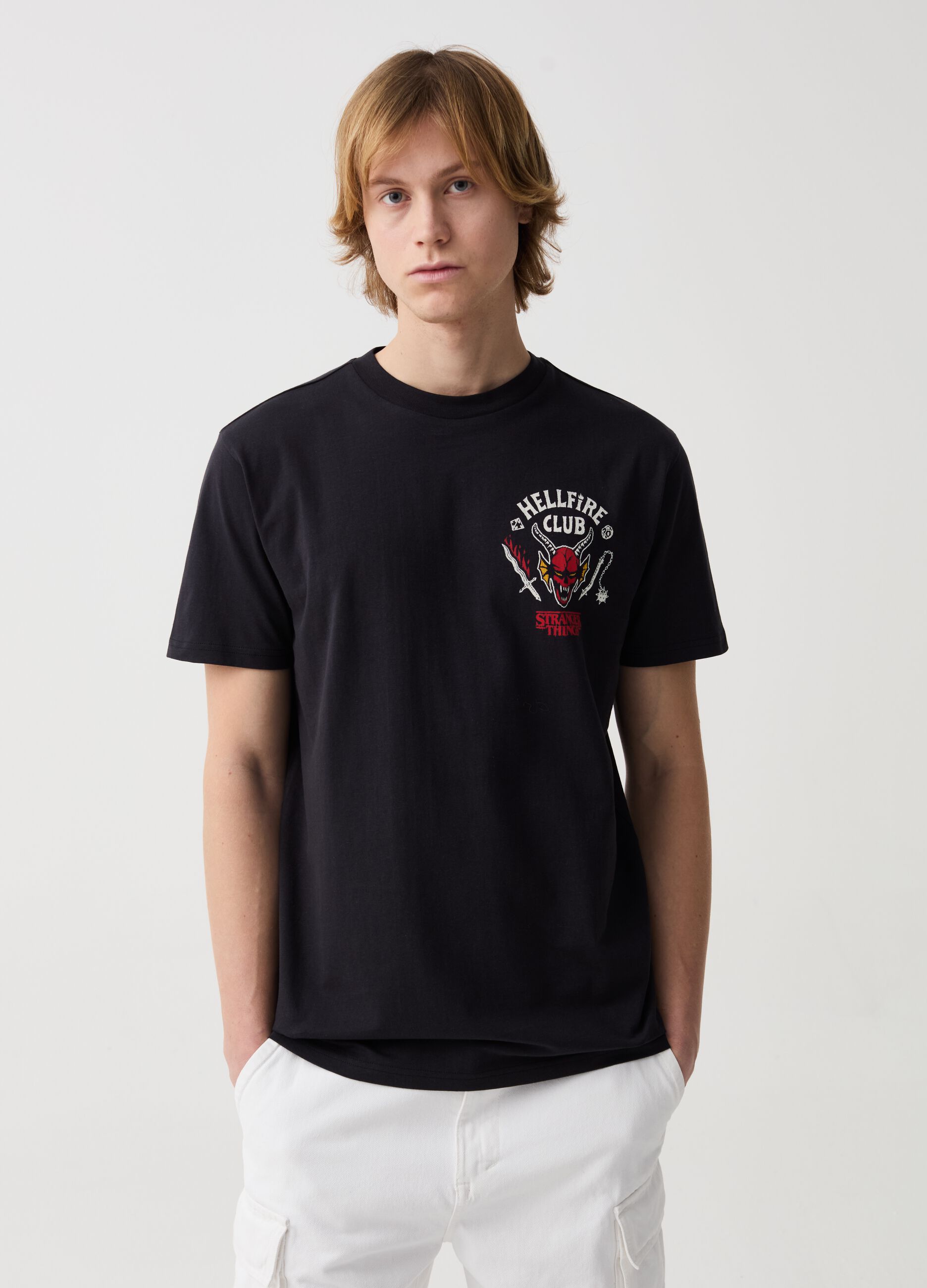 Ovs T-shirt stampa Stranger Things Hellfire Club