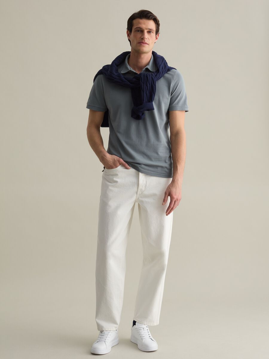 Cotton pique polo shirt_1