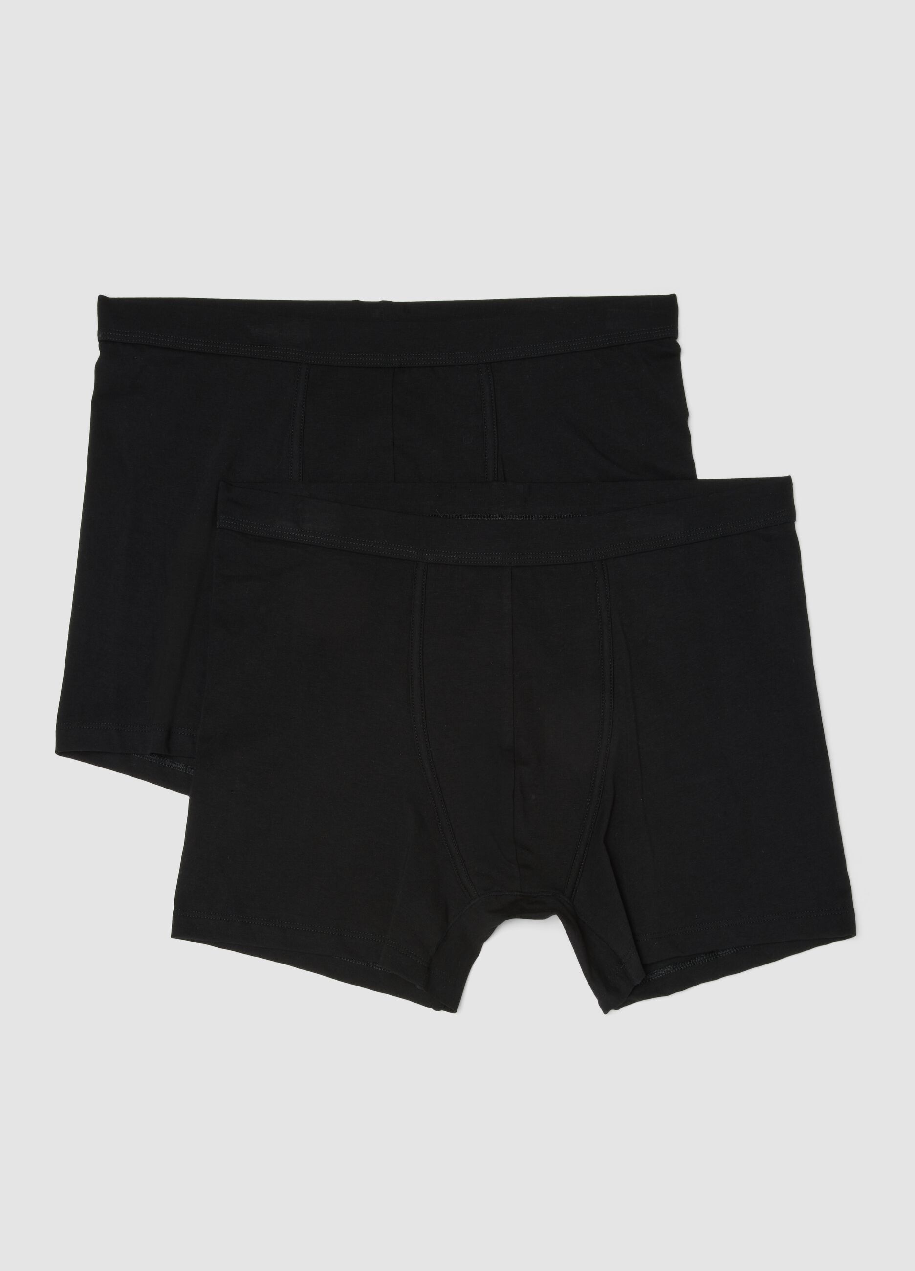 2-pack of black stretch Supima cotton boxers