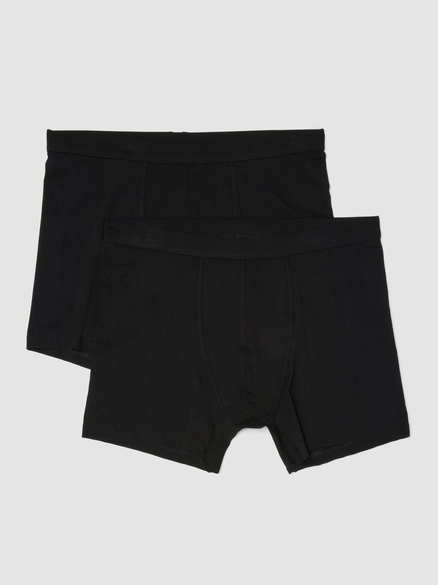 Bipack di boxer neri in cotone Supima elasticizzato_0