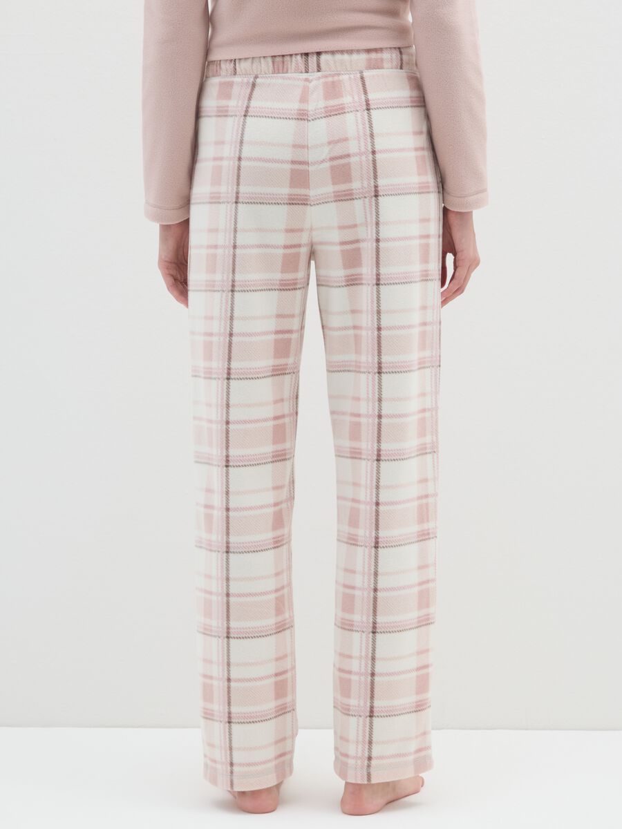 Pink fleece pyjama trousers regular fit_2