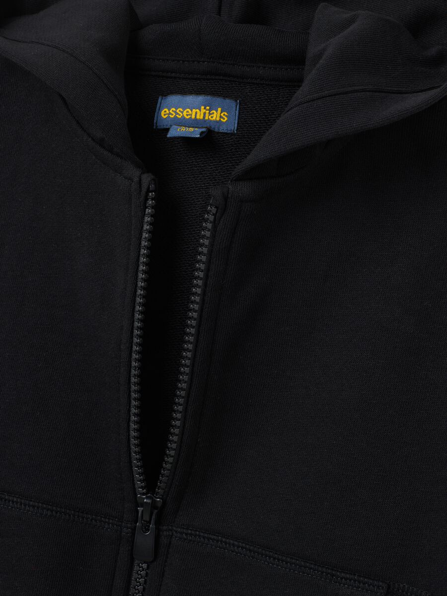 Girls' black pure cotton regular fit sweatshirt_3
