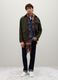 Green wool blend regular fit jacket_0