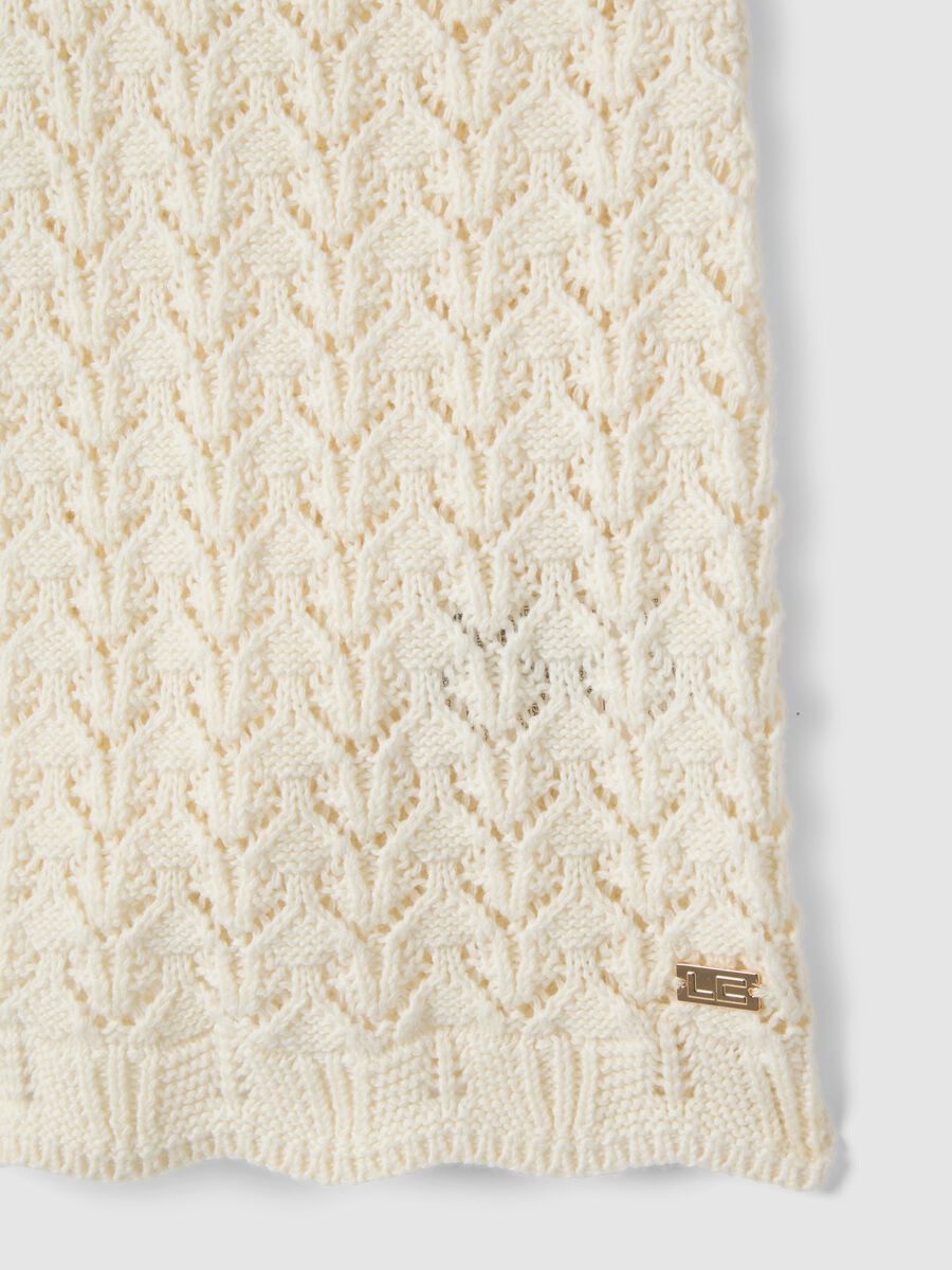 Tank top bianco in puro cotone lavorato a maglia_5