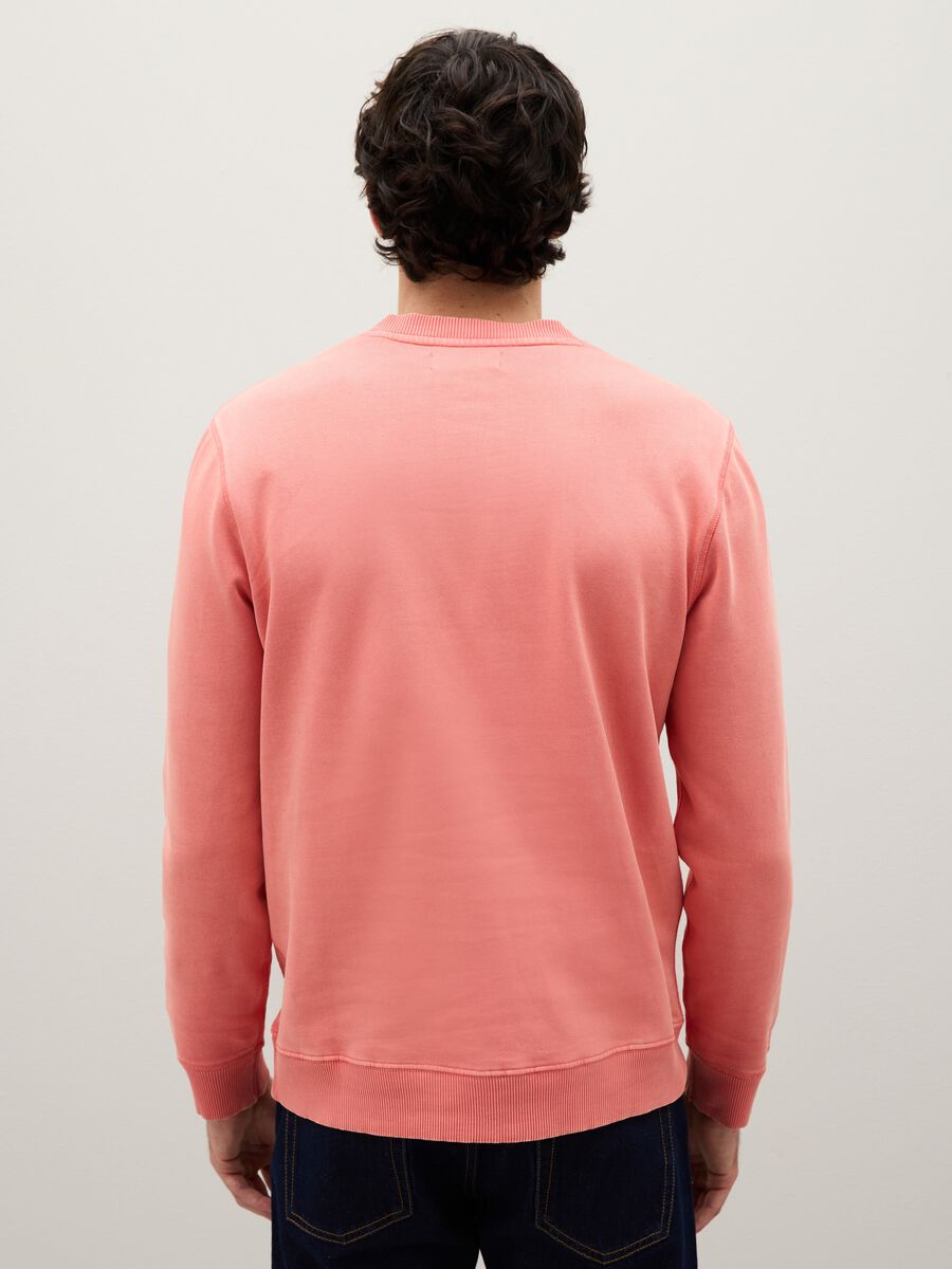 Felpa in puro cotone rosa regular fit_3