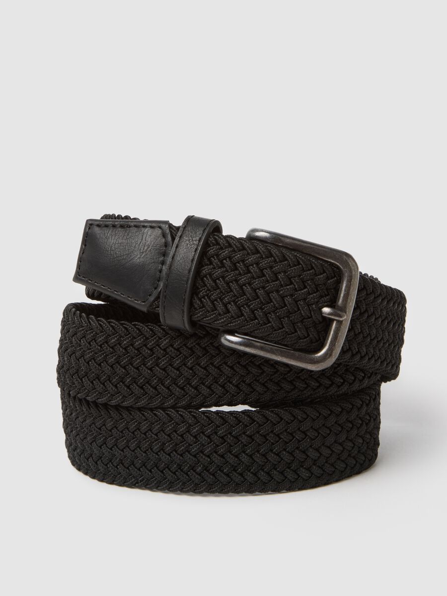 Braided Black Genuine Leather Belt_2