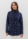 Short full-zip dressing gown with snowflakes print_1