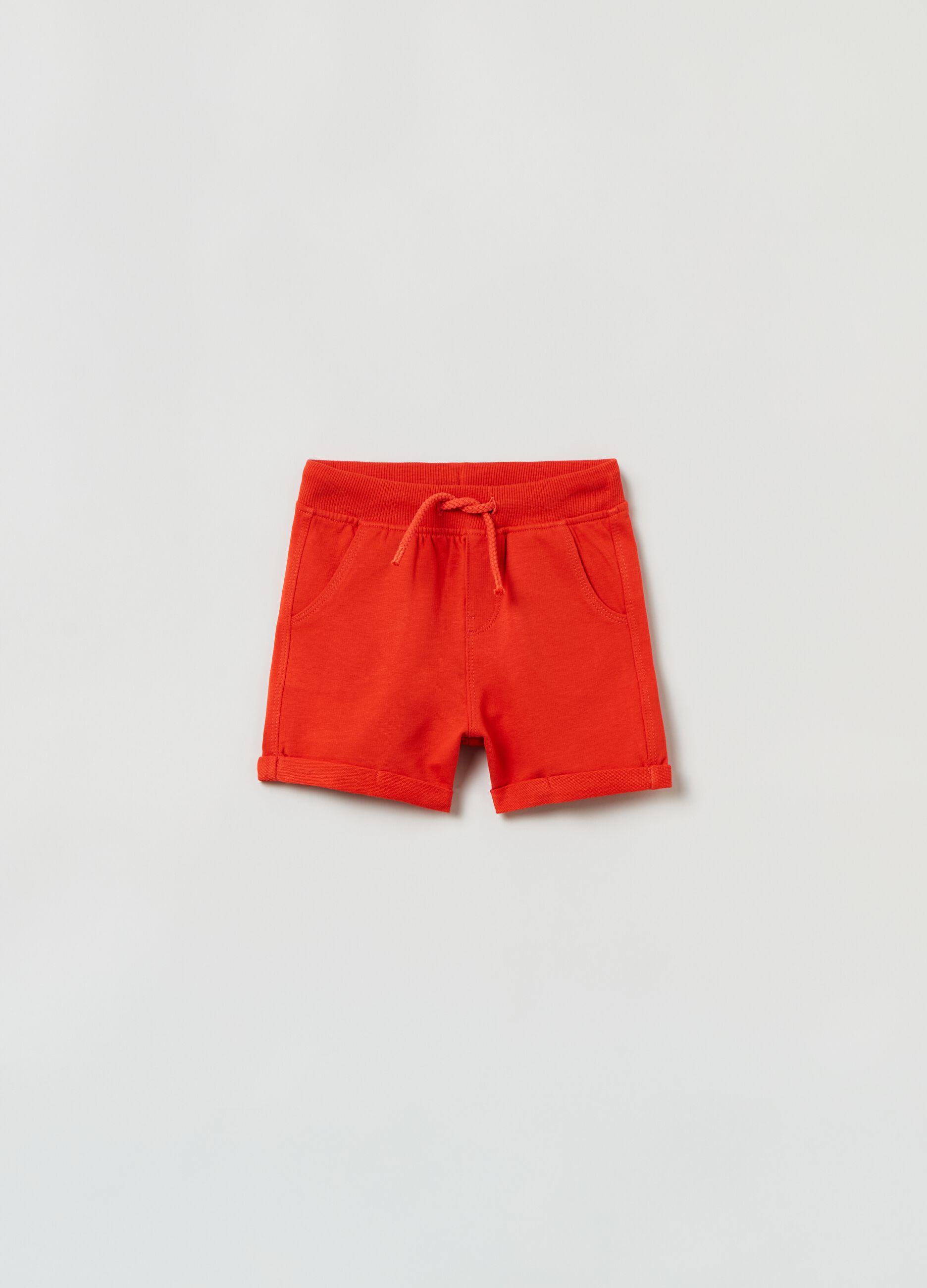 Shorts in French Terry with drawstring