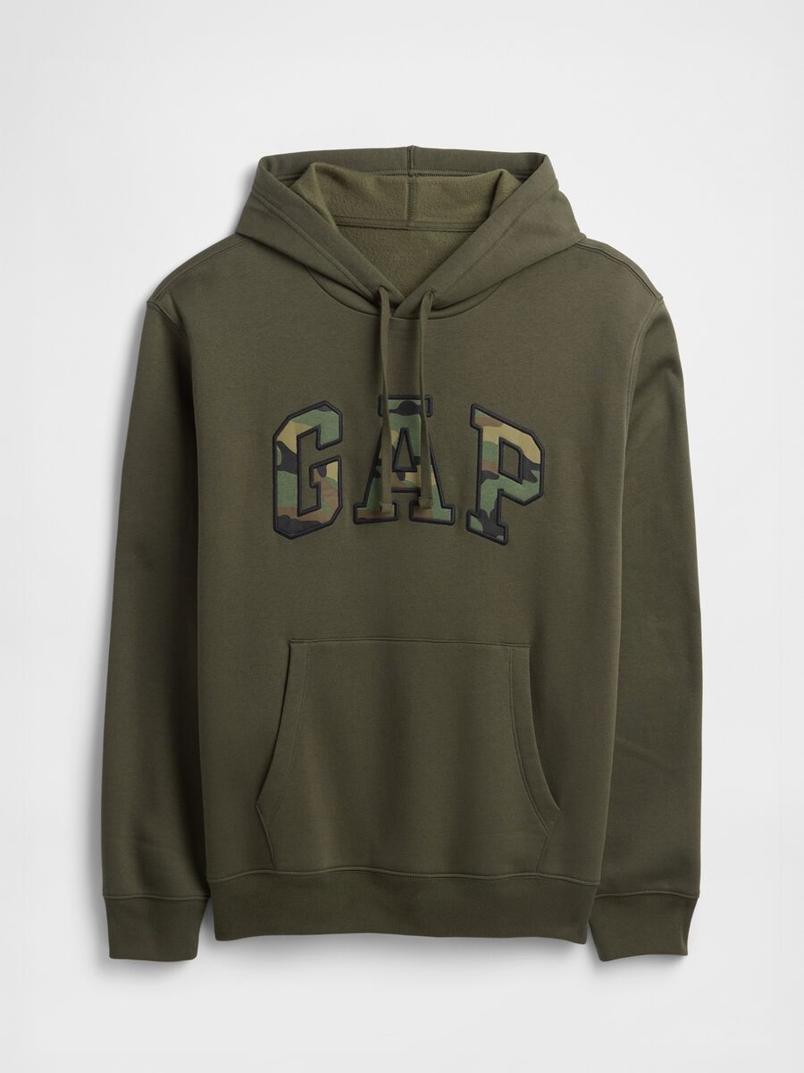 Felpa con cappuccio e logo_3