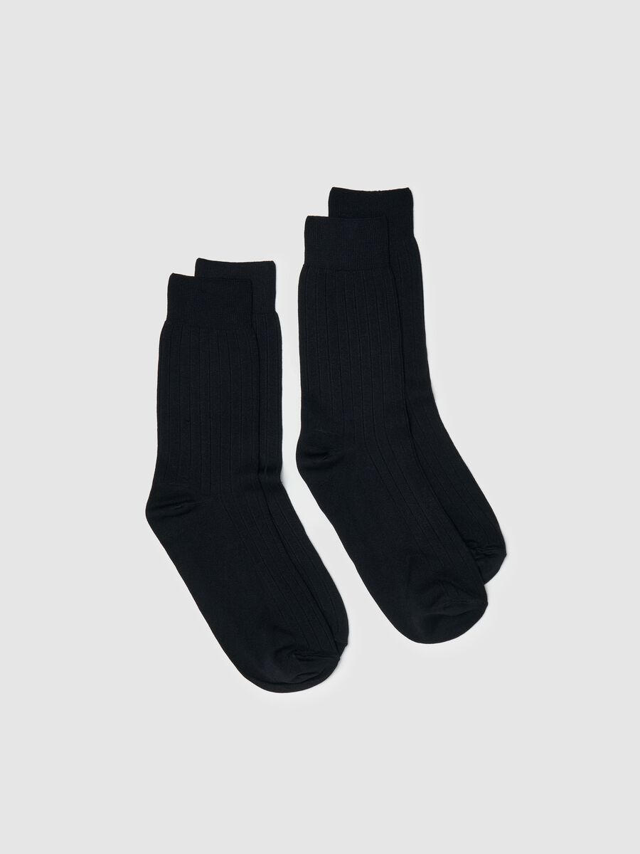 Two-pair pack short ribbed socks_0