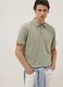 Polo verde in puro cotone a maniche corte slim fit_0