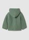 Baby Green Hooded Jacket in Pure Cotton Regular Fit_1