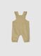 Baby girl's beige dungarees in pure cotton regular fit with ruffles_1