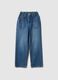 Girls' pure cotton blue paper bag jeans_3