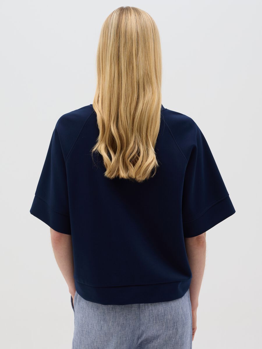 Blue top with kimono sleeves_2