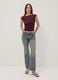 Purple stretch-fabric top_1