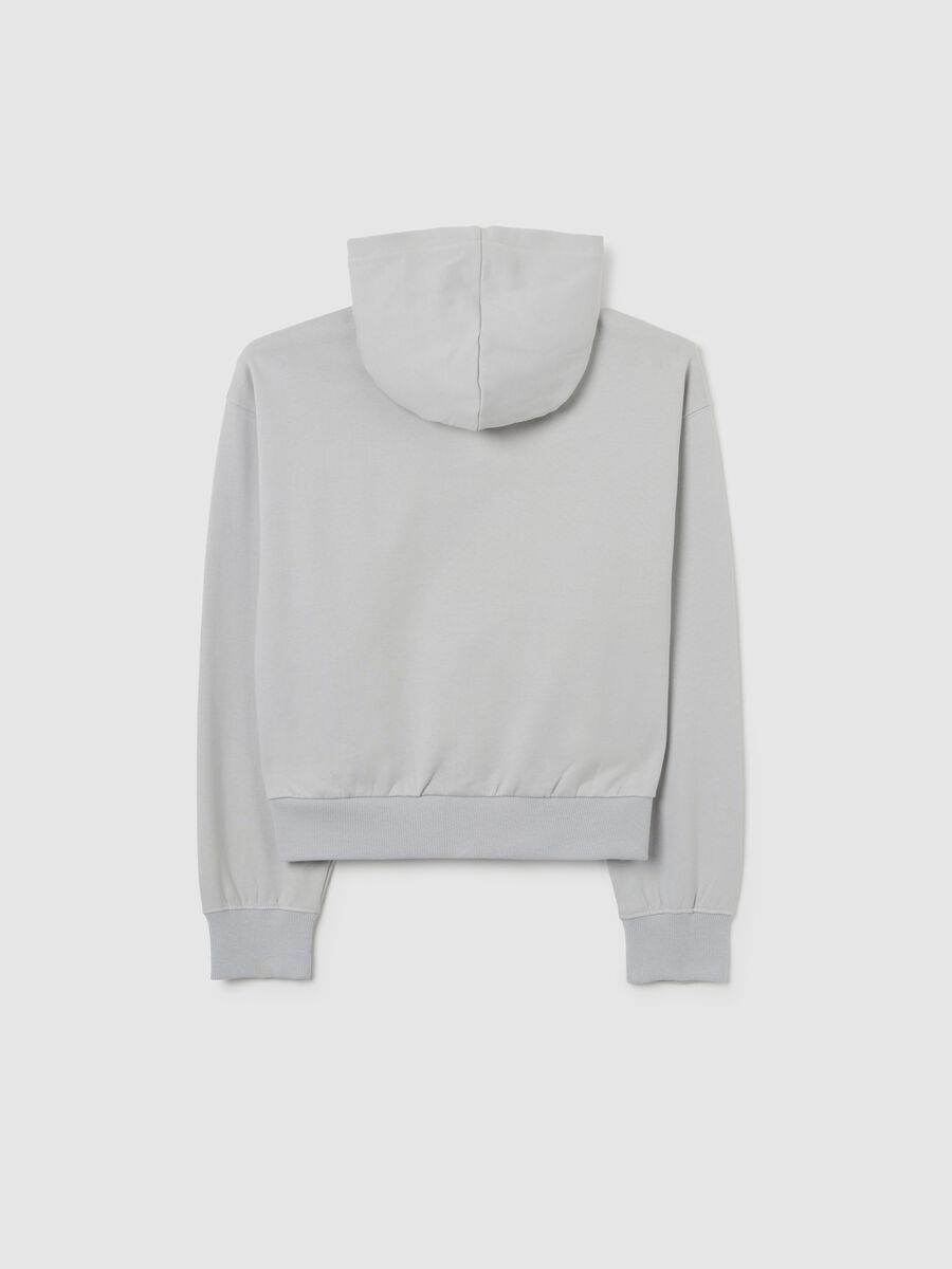 Felpa da ragazza in puro cotone grigia regular fit_4