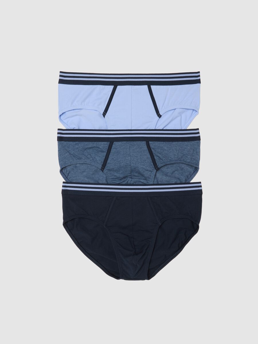 Tripack slip in cotone elasticizzato multicolor regular fit_0