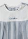 Sleeveless romper made of pure cotton with multicolour stripes for baby girls_2