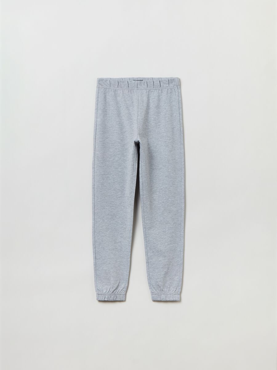 Joggers in felpa con profili elasticati_2