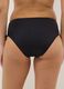 Black stretch bikini bottoms with ruched detailing_2