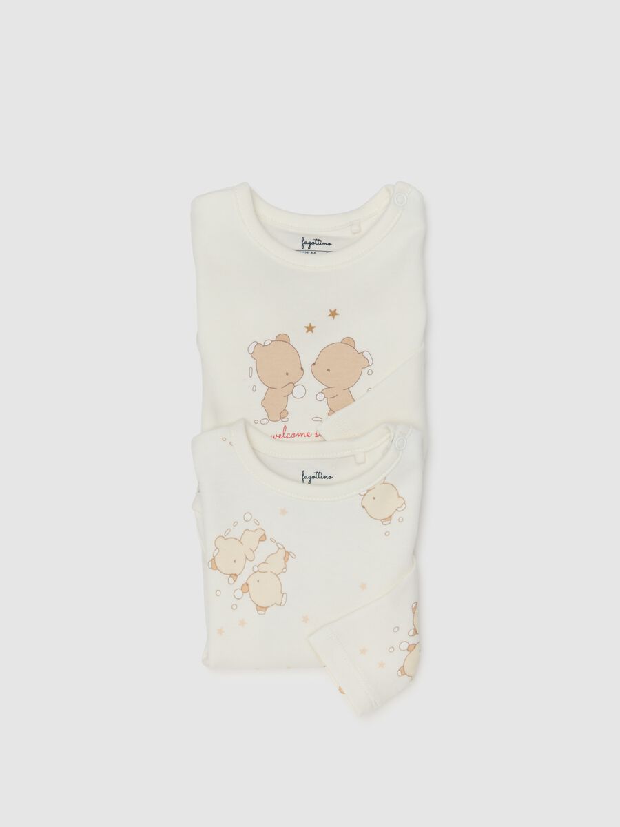Bipack body in puro cotone bianco con stampe_3