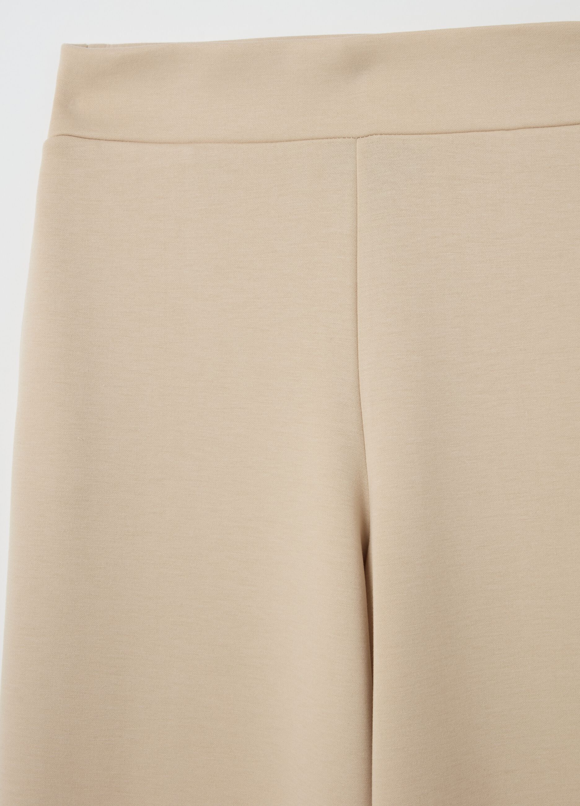 Solid colour wide-leg trousers