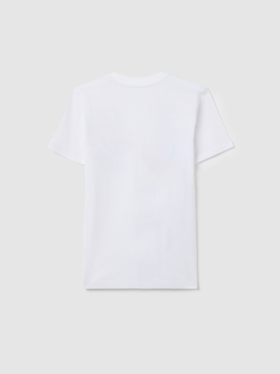 T-shirt in cotone con stampa lettering _4