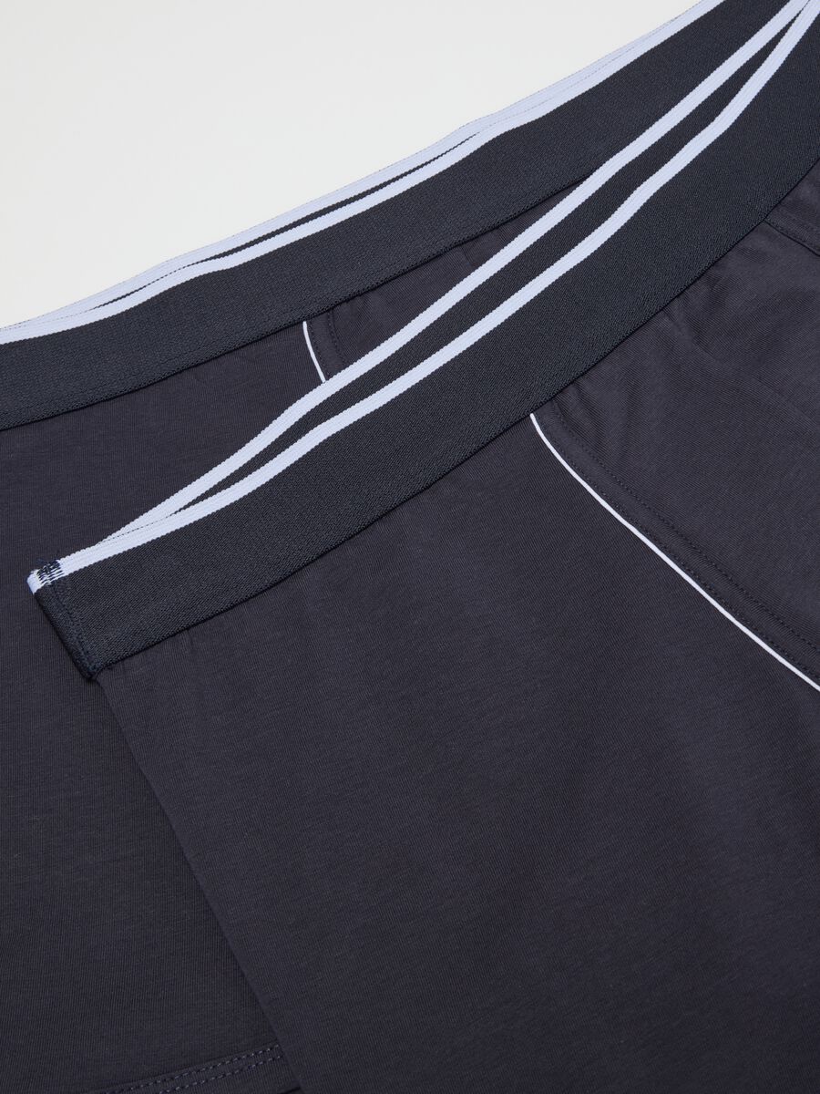 Bipack di boxer in cotone elasticizzato blu_1