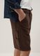 Brown pure cotton bermuda shorts_3