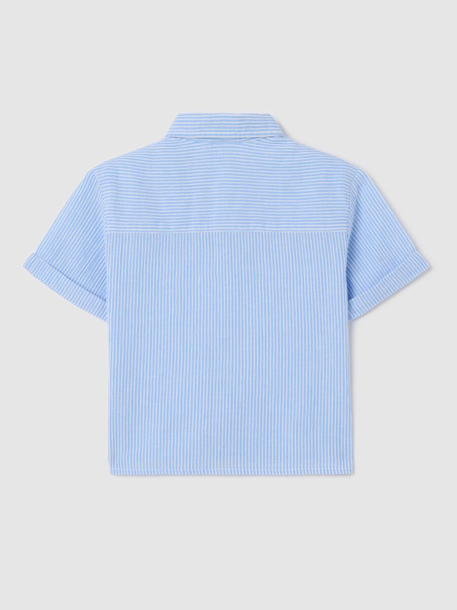 Light blue striped shirt in cotton_1