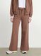 Brown culotte trousers in 100% organic cotton for girls_1