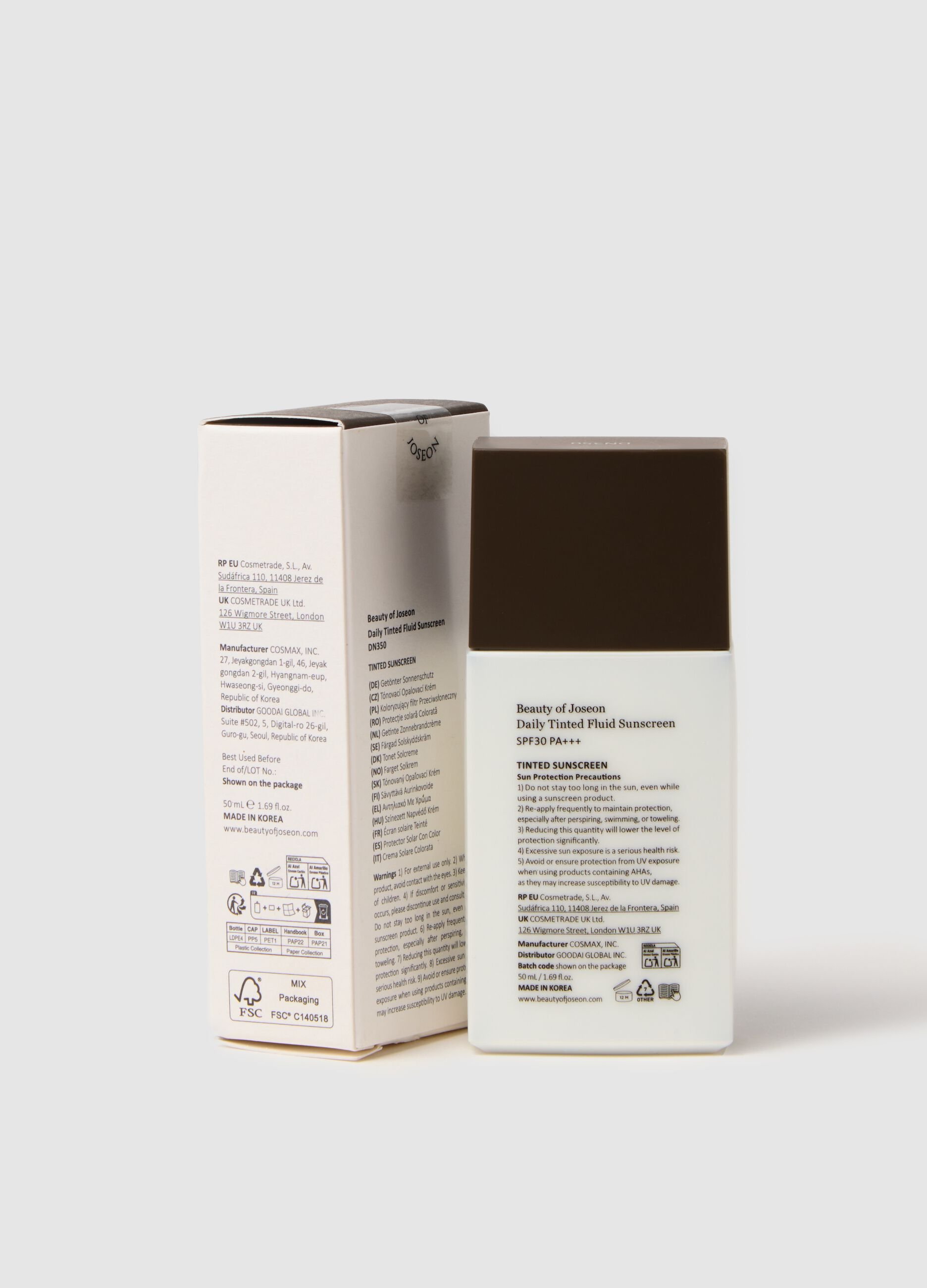 Tinted Sunscreen with SPF - Korean Skincare