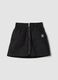 Black skort with front zip_0