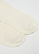 Long white socks in stretch cotton blend_1