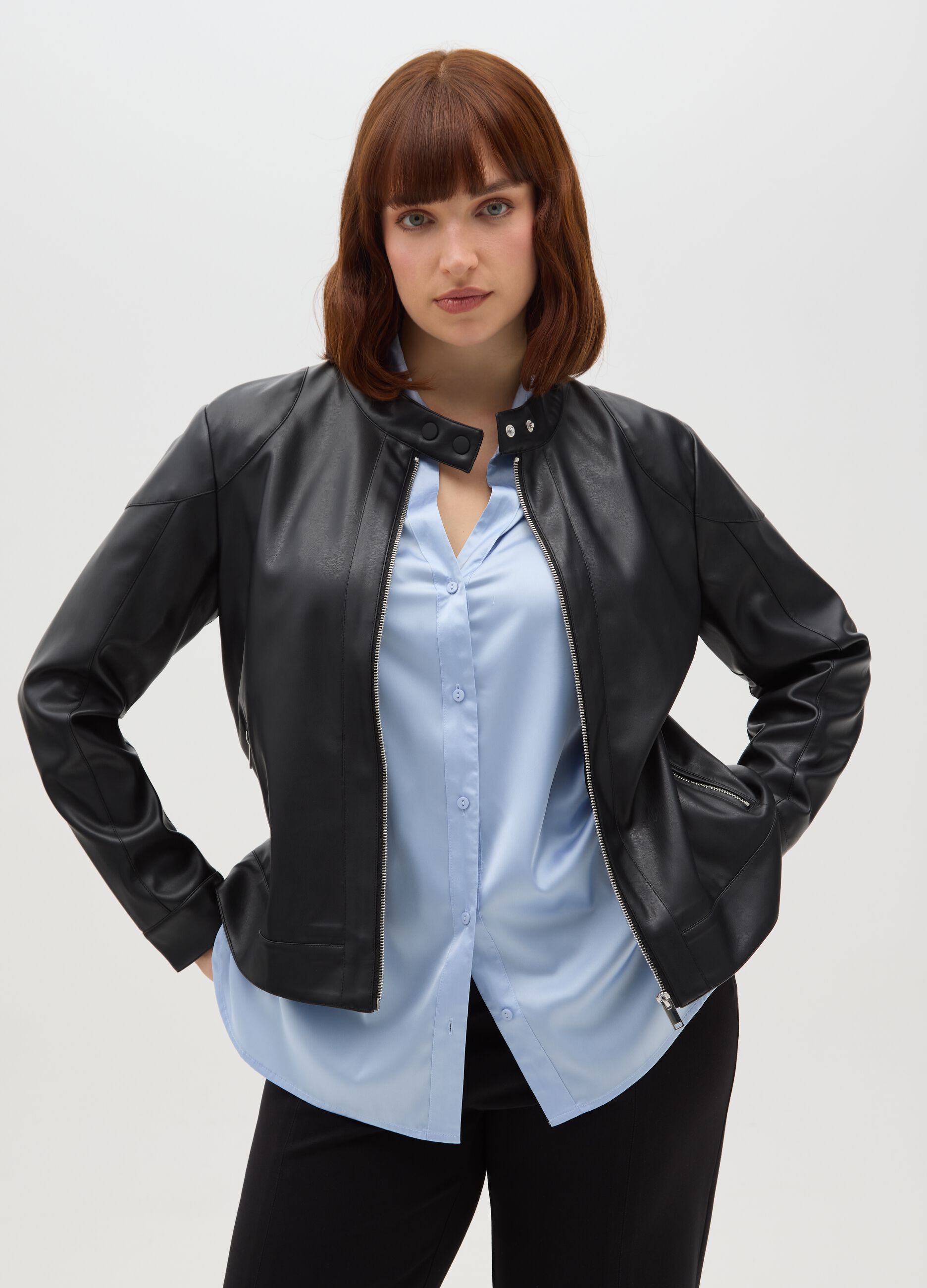 Black Faux Leather Jacket