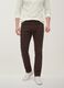 Brown denim jeans in stretch cotton, slim fit_1