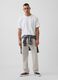 Linen and cotton blend trousers_0