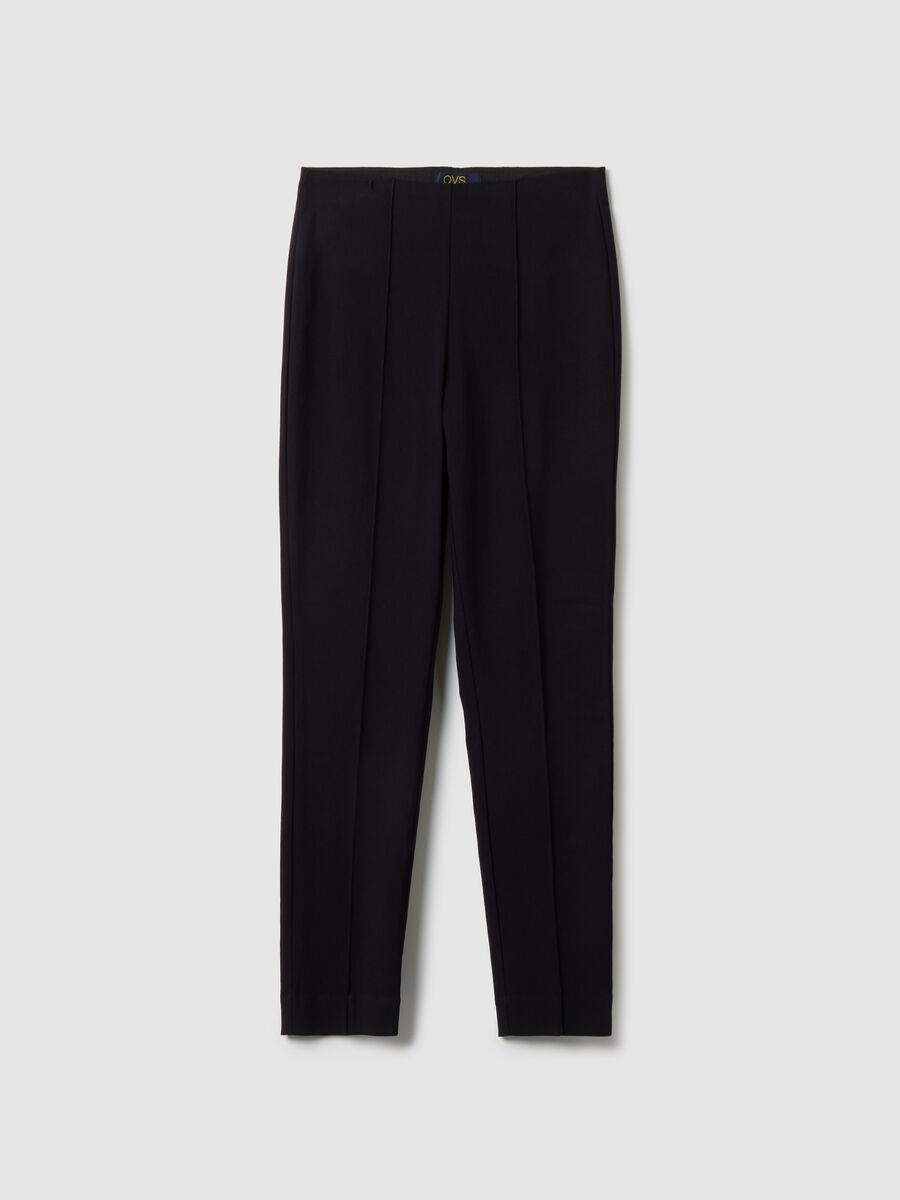 Black Slim Fit Treggings_4