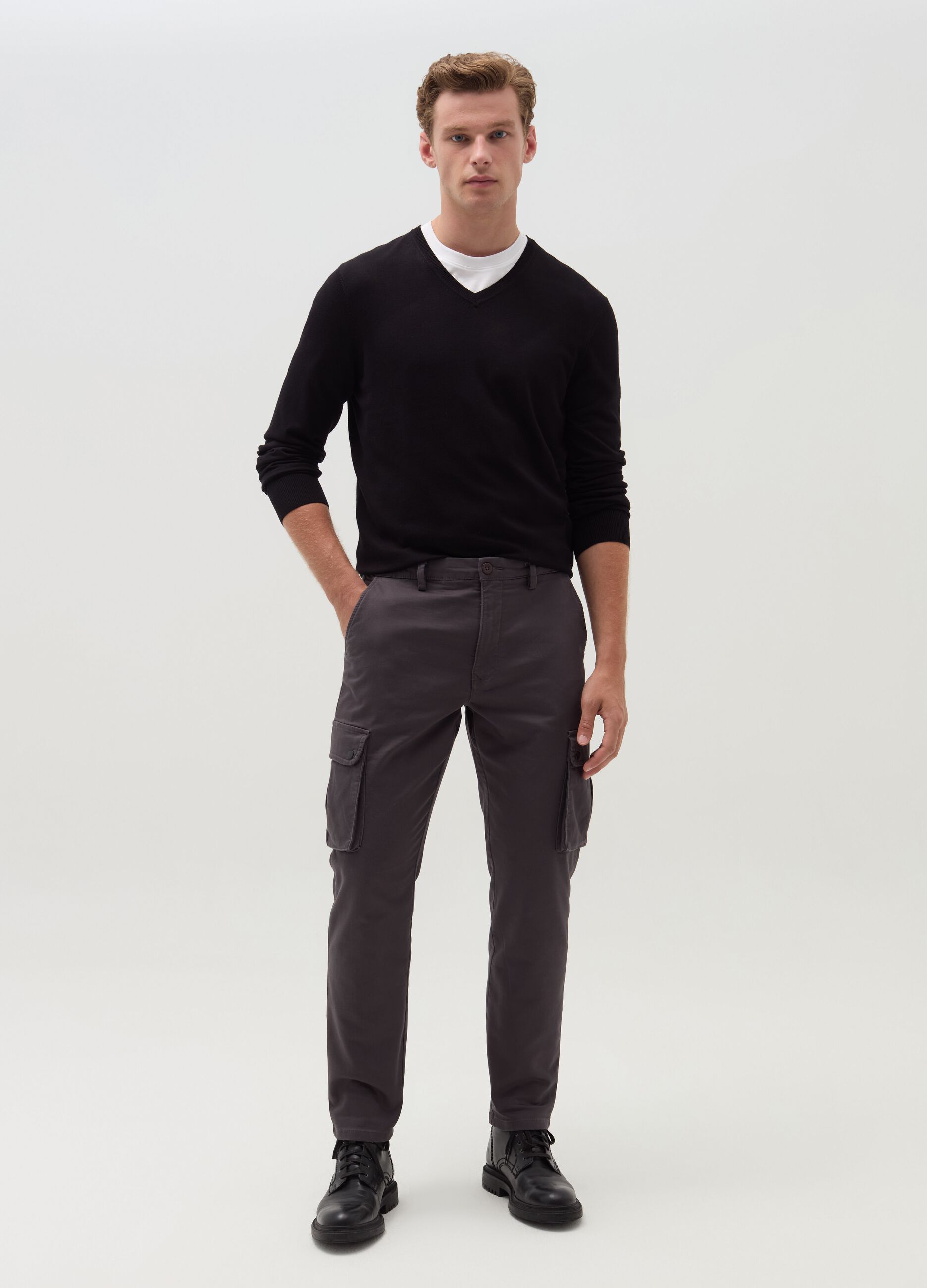Pantalone cargo in cotone stretch da Uomo OVS