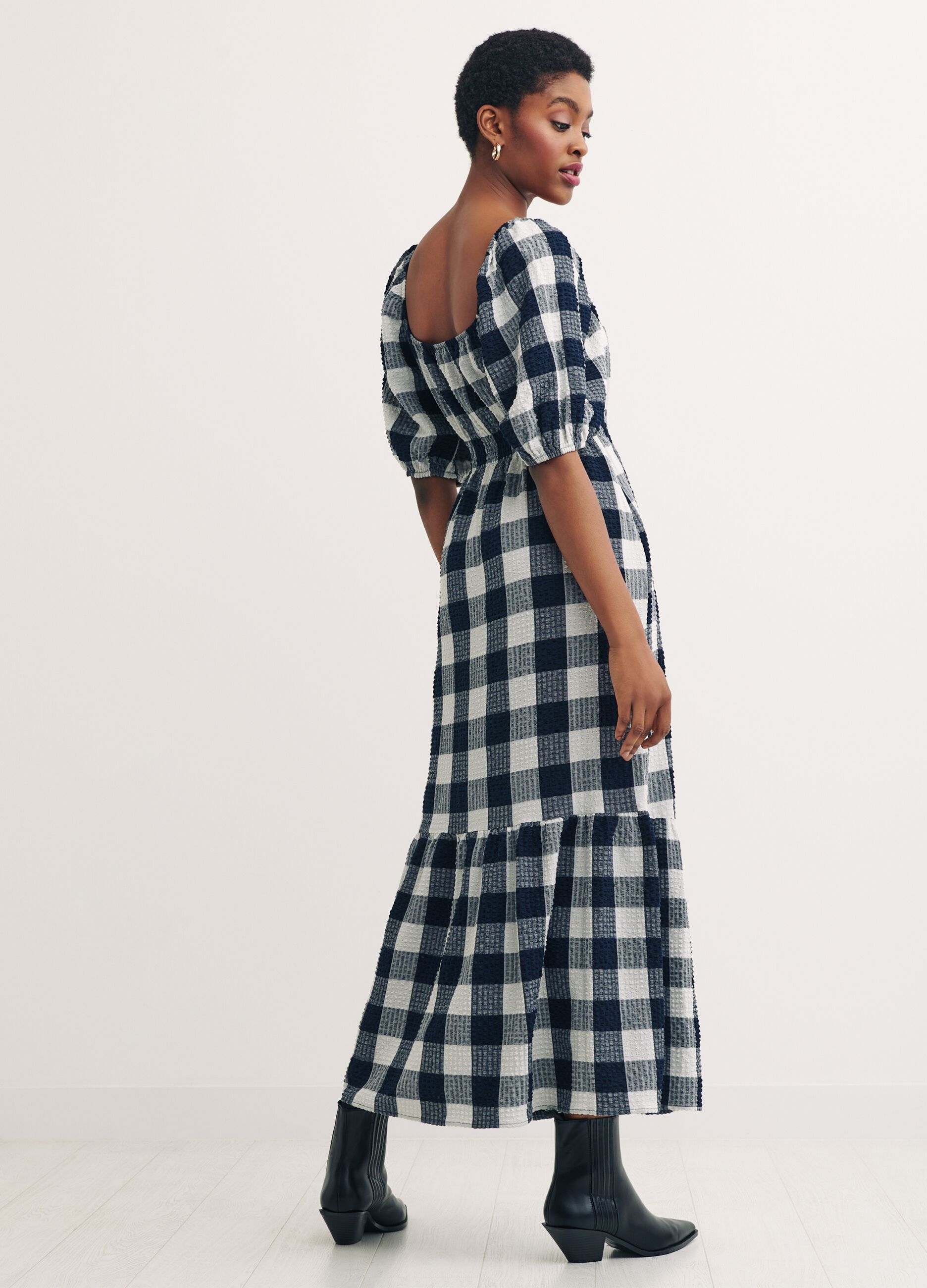 Nobody's Child long dress with gingham