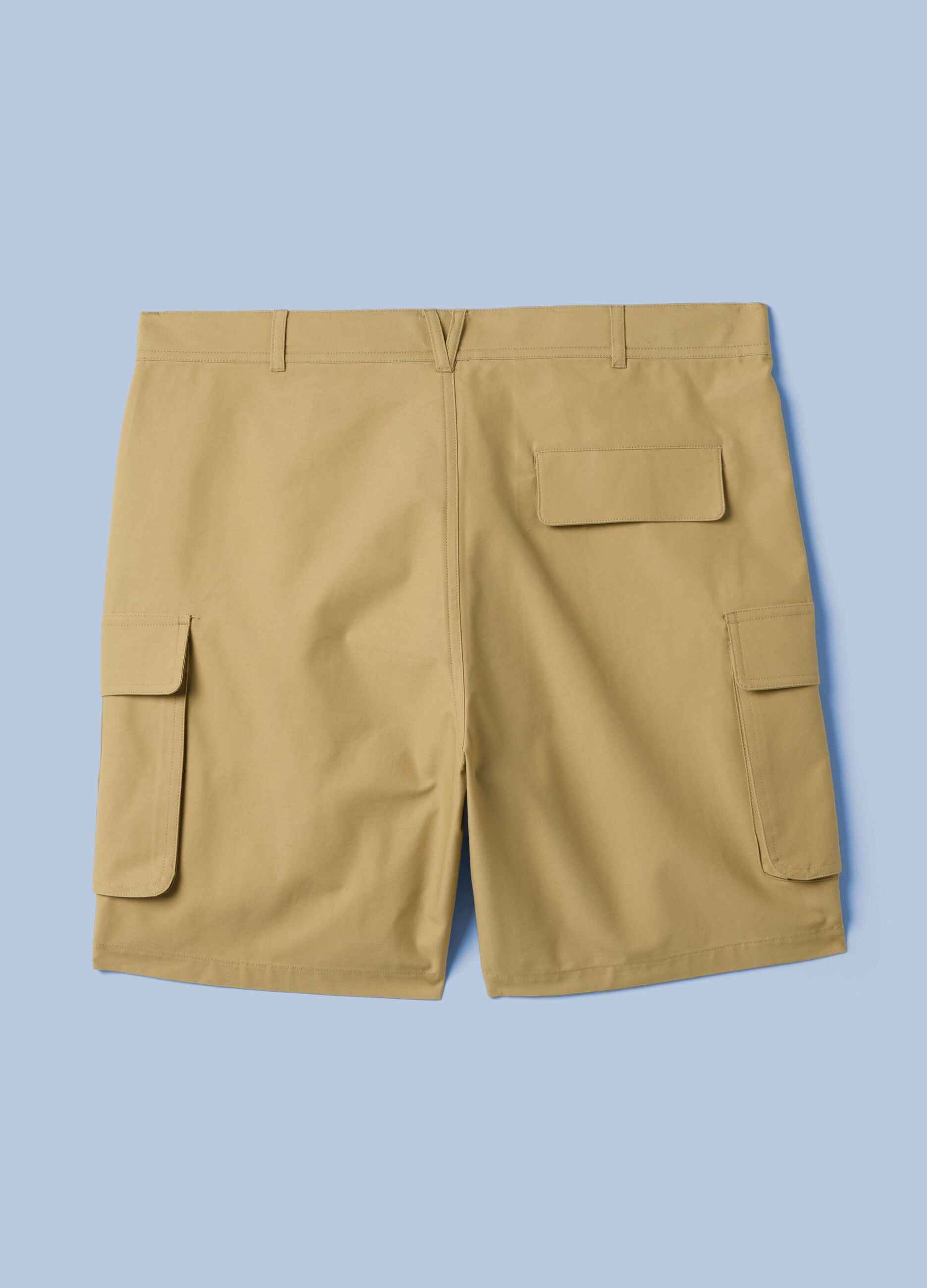 ALTAVIA SAILING beige pure cotton cargo shorts