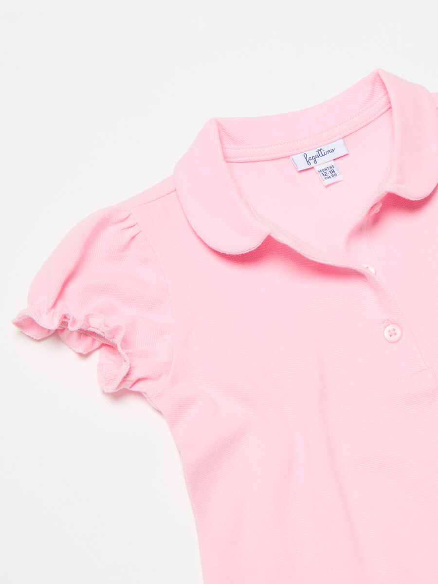 Cotton polo shirt with frills_2