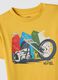 Yellow pure cotton regular fit t-shirt for kids with print_2